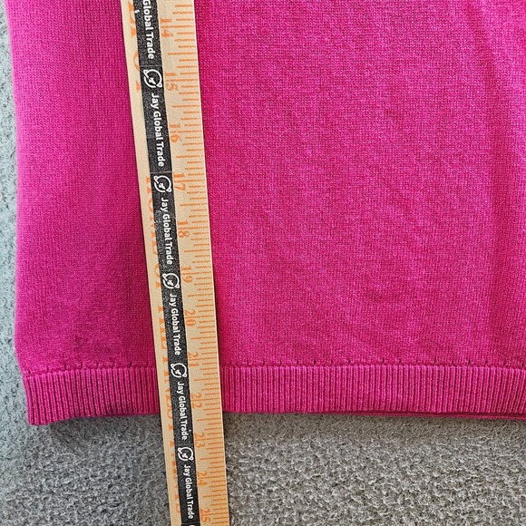 Kate Spade Wool Cashmere Top Women XS Bead Embellished Short Sleeve Pink - Picture 9 of 11